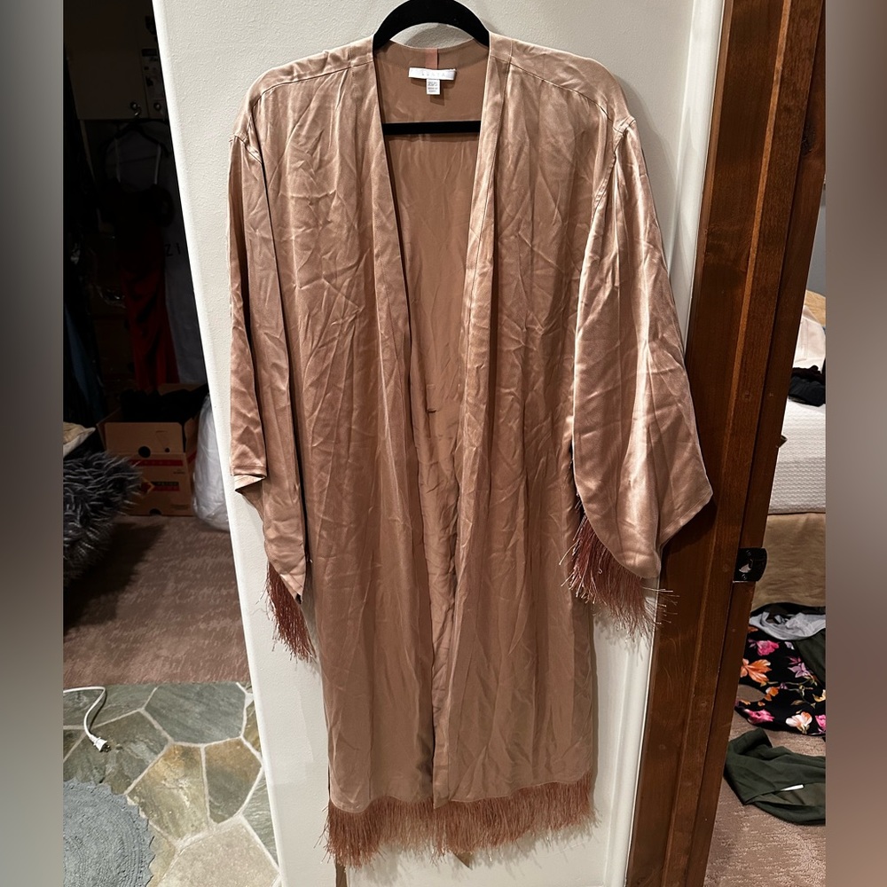 Lunya Washable Silk Fringe Robe
